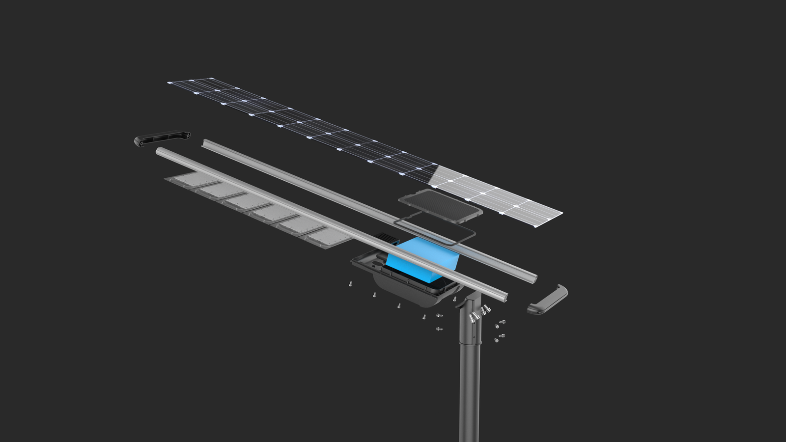 solar street lighting system diagram